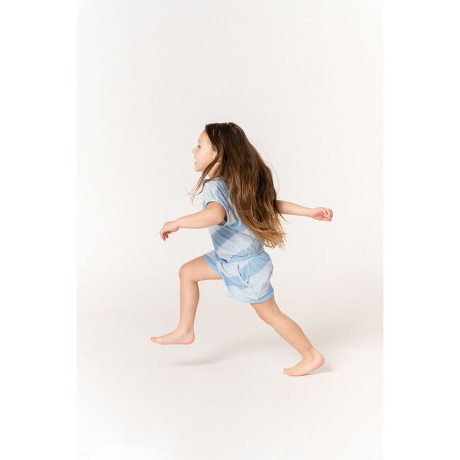 Terry Romper with Stripes, Blue - OMAMImini Rompers | Maisonette