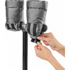 Kids Warmmuffs, Metallic Grey - Gloves - 2