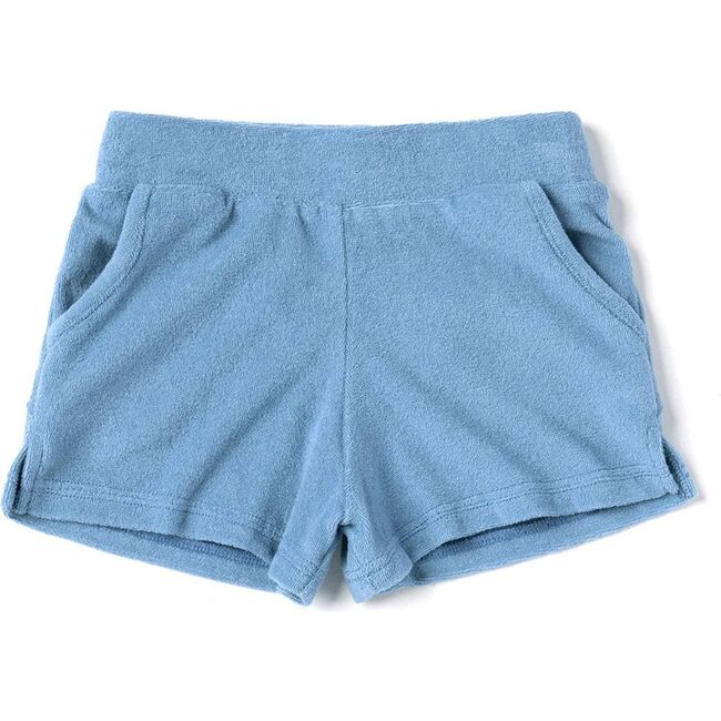 Kids Running Shorts in Terry, Blue