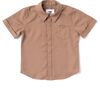 Button Down Shirt, Mocha - Shirts - 1 - thumbnail