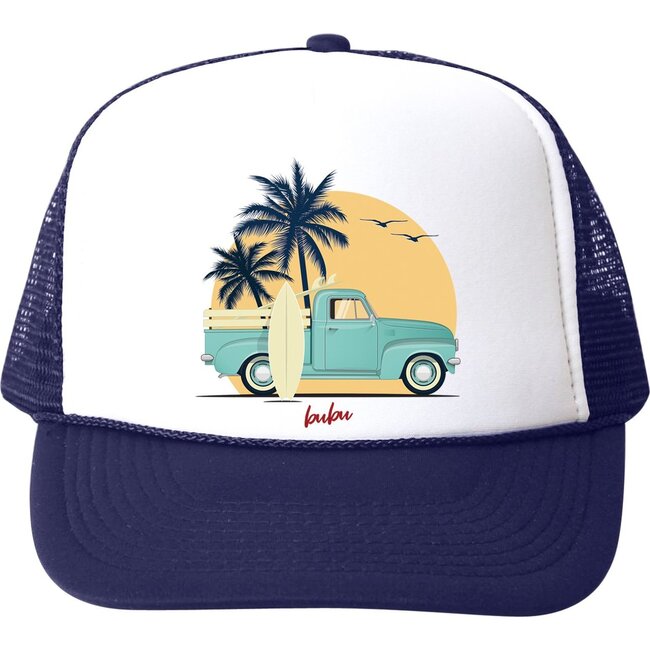 Beach Truck Hat, Navy - Hats - 1