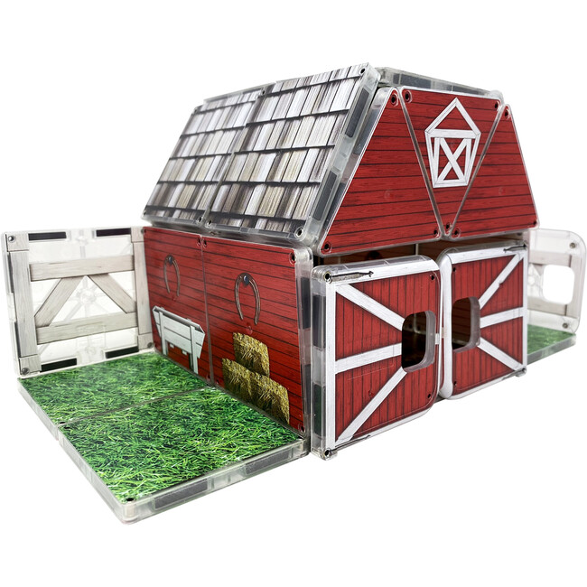 Farmyard Barn Magna-Tiles Structures