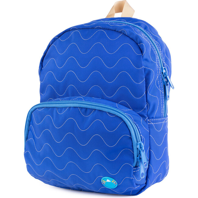 Quilted Mini Backpack, Royal - Bags - 1