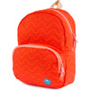 Quilted Mini Backpack, Red Orange - Bags - 1 - thumbnail