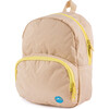 Quilted Mini Backpack, Tan - Bags - 1 - thumbnail