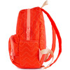 Quilted Mini Backpack, Red Orange - Bags - 2