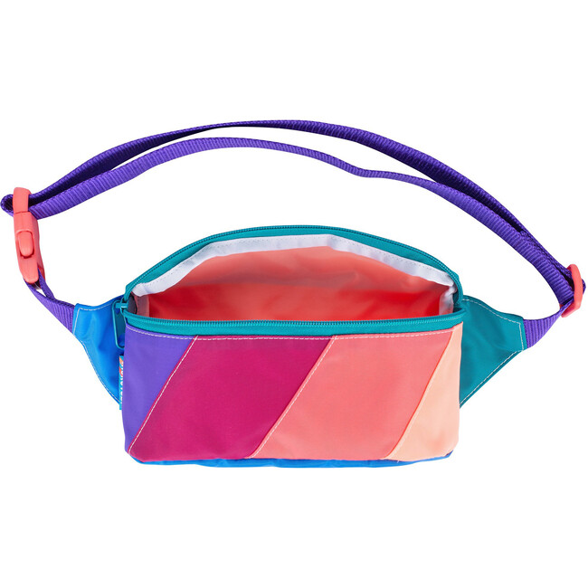 Color Block Fanny Pack, Blue Melon - Bags - 2