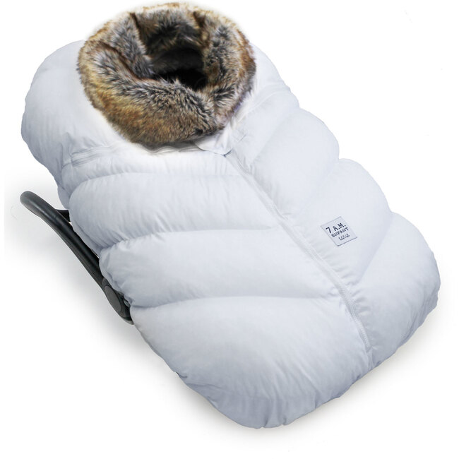 Car Seat Cocoon, White Tundra