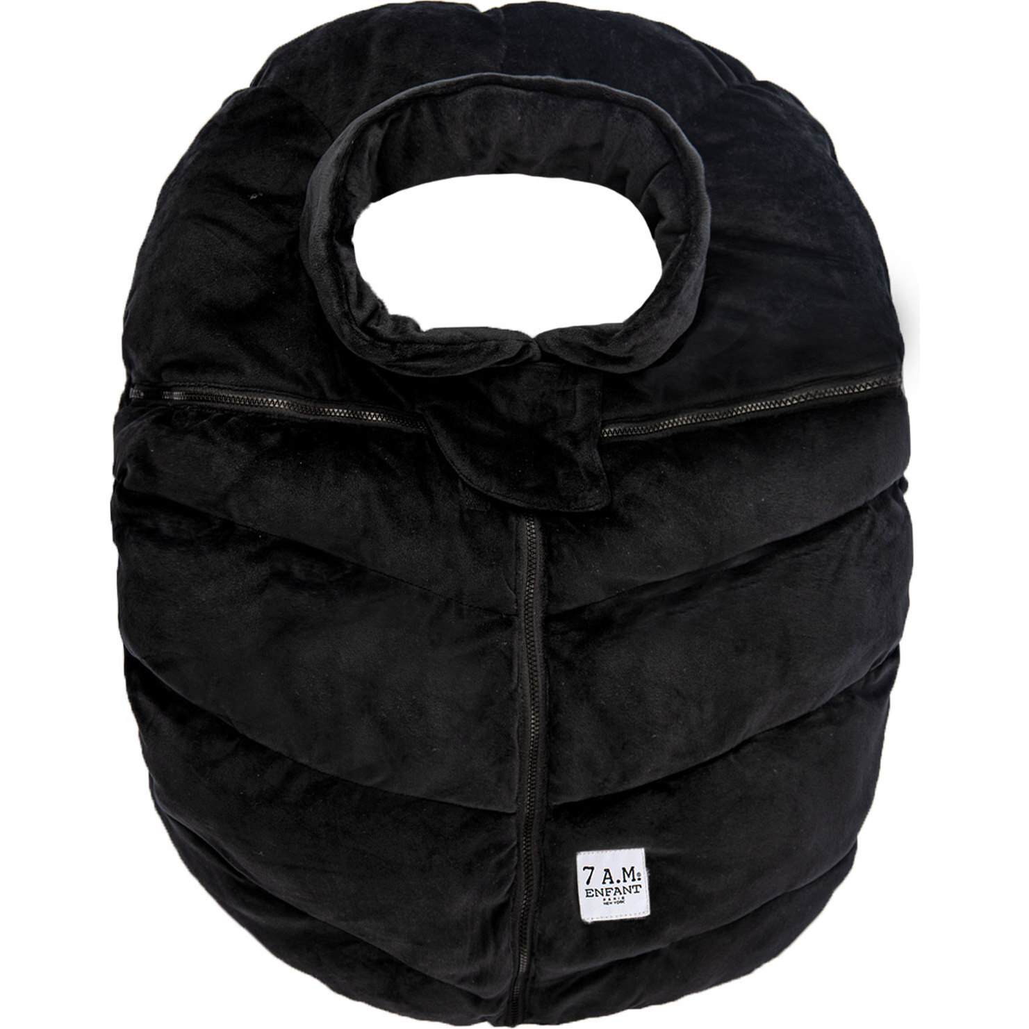 Car Seat Cocoon, Black Velour - Car Seat Accessories - 1