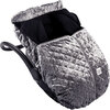 Car Seat Cocoon, Quilted Grey Velvet - Car Seat Accessories - 3