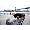 Car Seat Cocoon, Quilted Grey Velvet - Car Seat Accessories - 5