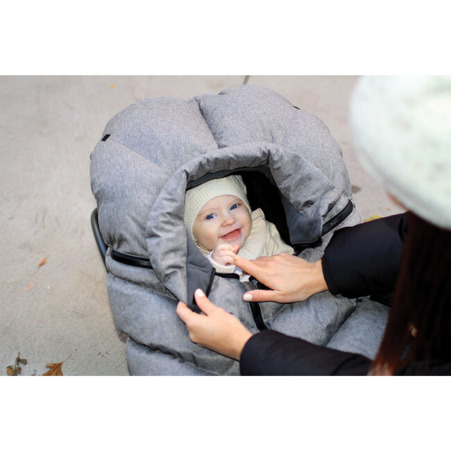 Car Seat Cocoon, Heather Grey - Car Seat Accessories - 4
