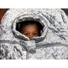 Car Seat Cocoon, Quilted Grey Velvet - Car Seat Accessories - 6
