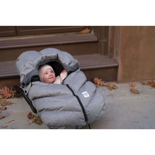 Car Seat Cocoon, Heather Grey - Car Seat Accessories - 5