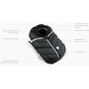 Car Seat Cocoon, Quilted Grey Velvet - Car Seat Accessories - 8