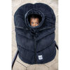 Car Seat Cocoon, Black Velour - Car Seat Accessories - 5