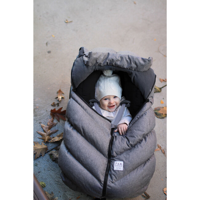 Car Seat Cocoon, Heather Grey - Car Seat Accessories - 6