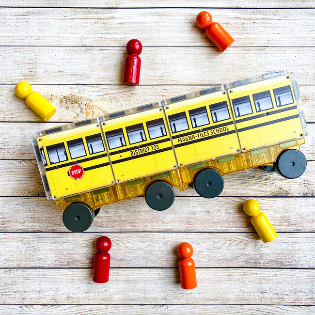 123 School Bus Magna-Tiles Structures - Magnetic Tiles - 3