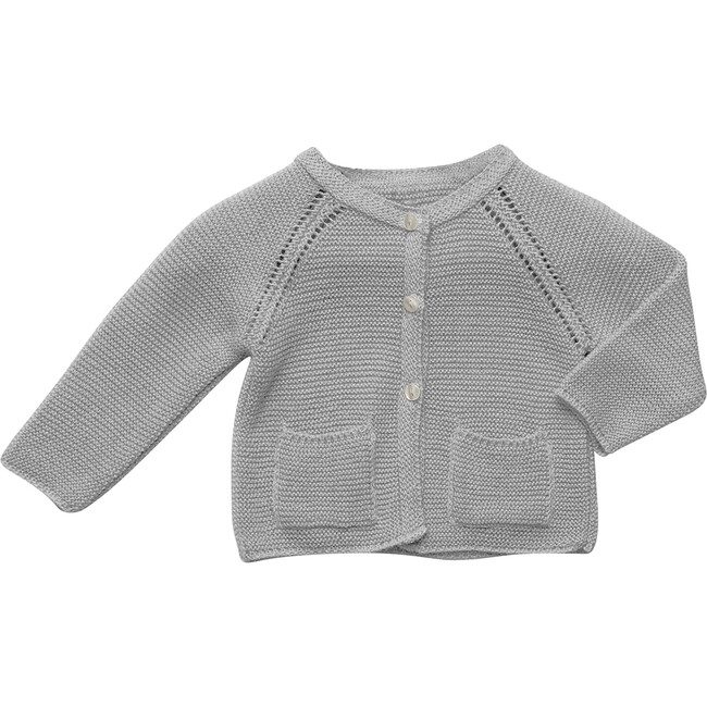 Pocket Knit Cardigan, Grey