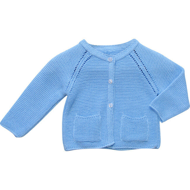 Pocket Knit Cardigan, Blue