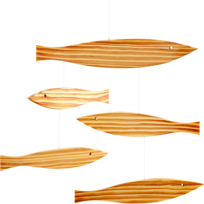 Floating Fish Mobile, Wood