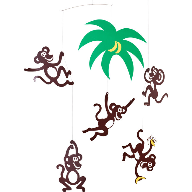 Monkey Tree Mobile, Brown/Green