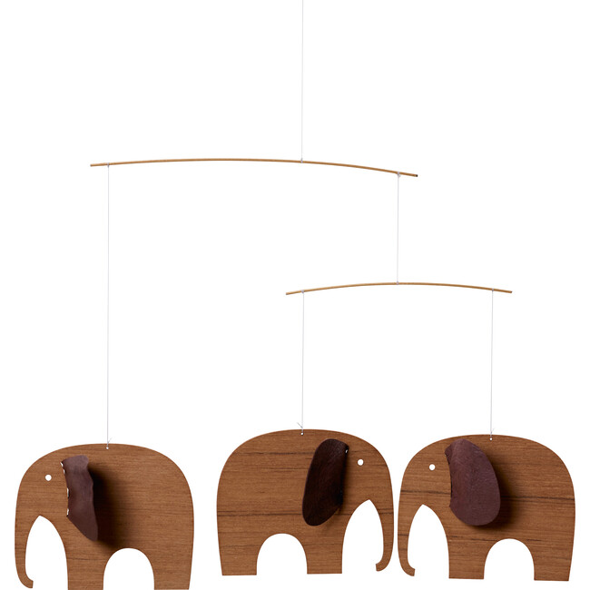 Baby Elephants 3 Mobile, Wood