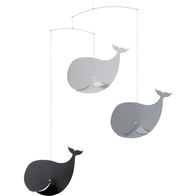 Happy Whales Mobile, Grey