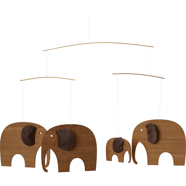 Elephant Party Mobile, Wood