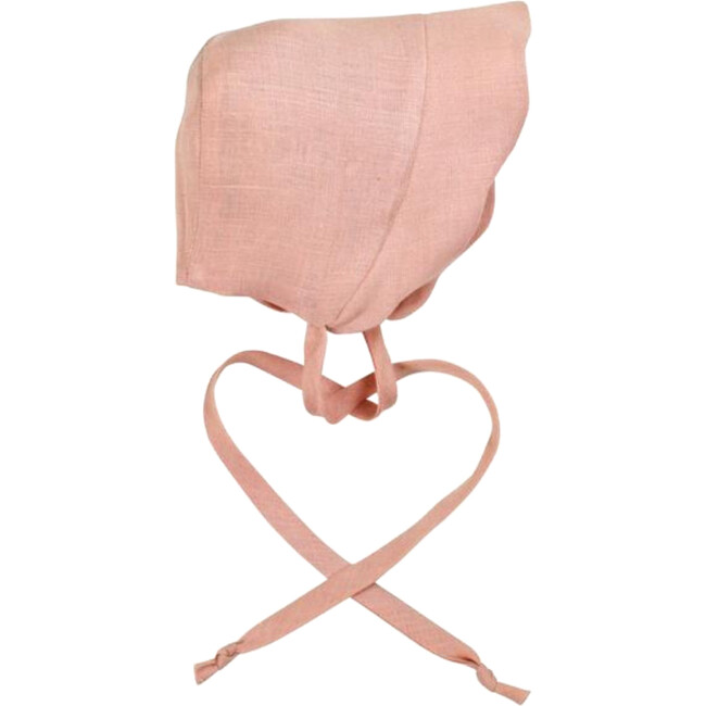 Scallop Bonnet, Pink - Hats - 1
