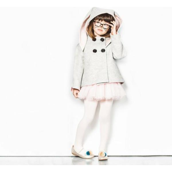 Luxe Bunny Coat, Grey - Jackets - 2