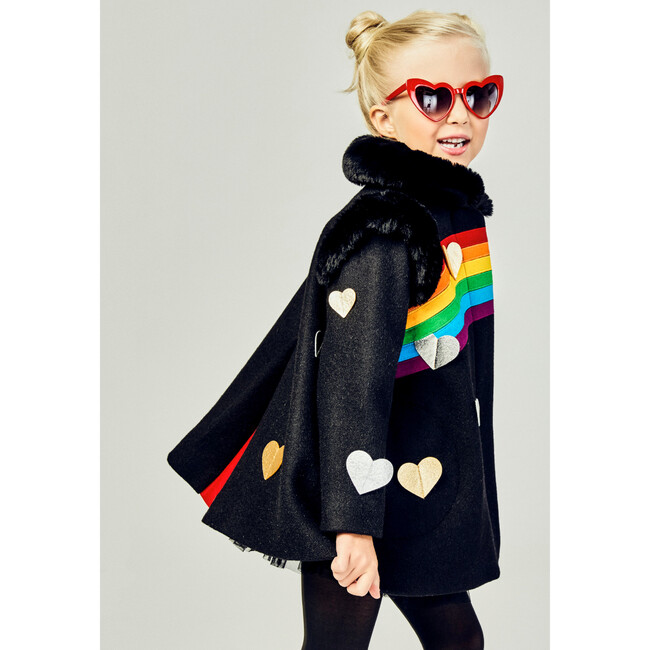 Queen of Hearts Coat, Black - Wool Coats - 4