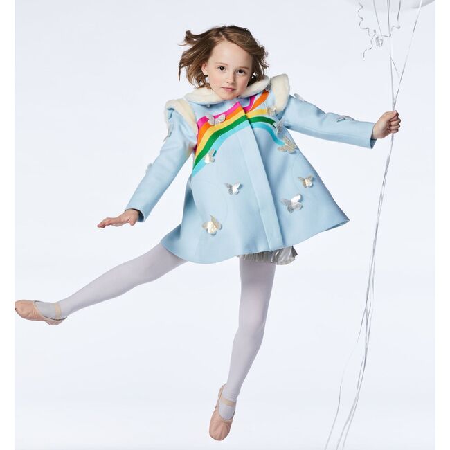 Rainbow Dreamer Coat, Blue - Wool Coats - 4