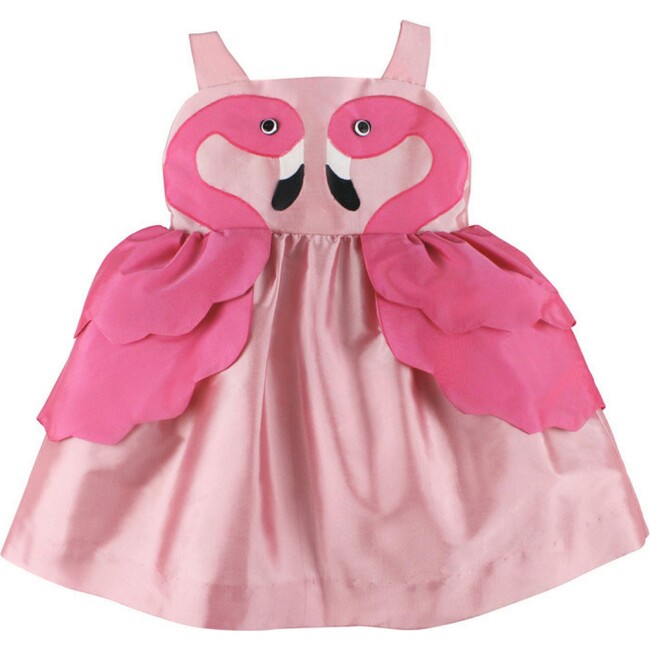 Flamingo Dress, Pink - Dresses - 1 - zoom