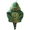 Cheeky Green Dinosaur Coat, Green - Wool Coats - 1 - thumbnail