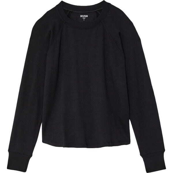 Women's Warm Up Fleece Sweatshirt, Black - SPLITS59 Sweaters | Maisonette