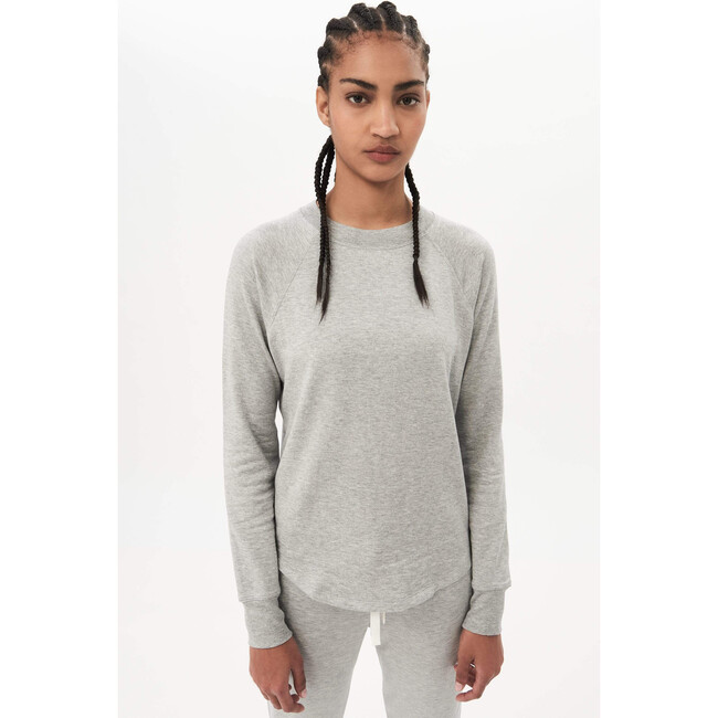 Women's Warm Up Fleece Sweatshirt, Heather Grey - Sweatshirts - 2