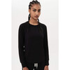 Women's Warm Up Fleece Sweatshirt, Black - Sweatshirts - 2 - thumbnail
