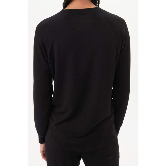 Women's Warm Up Fleece Sweatshirt, Black - Sweatshirts - 3