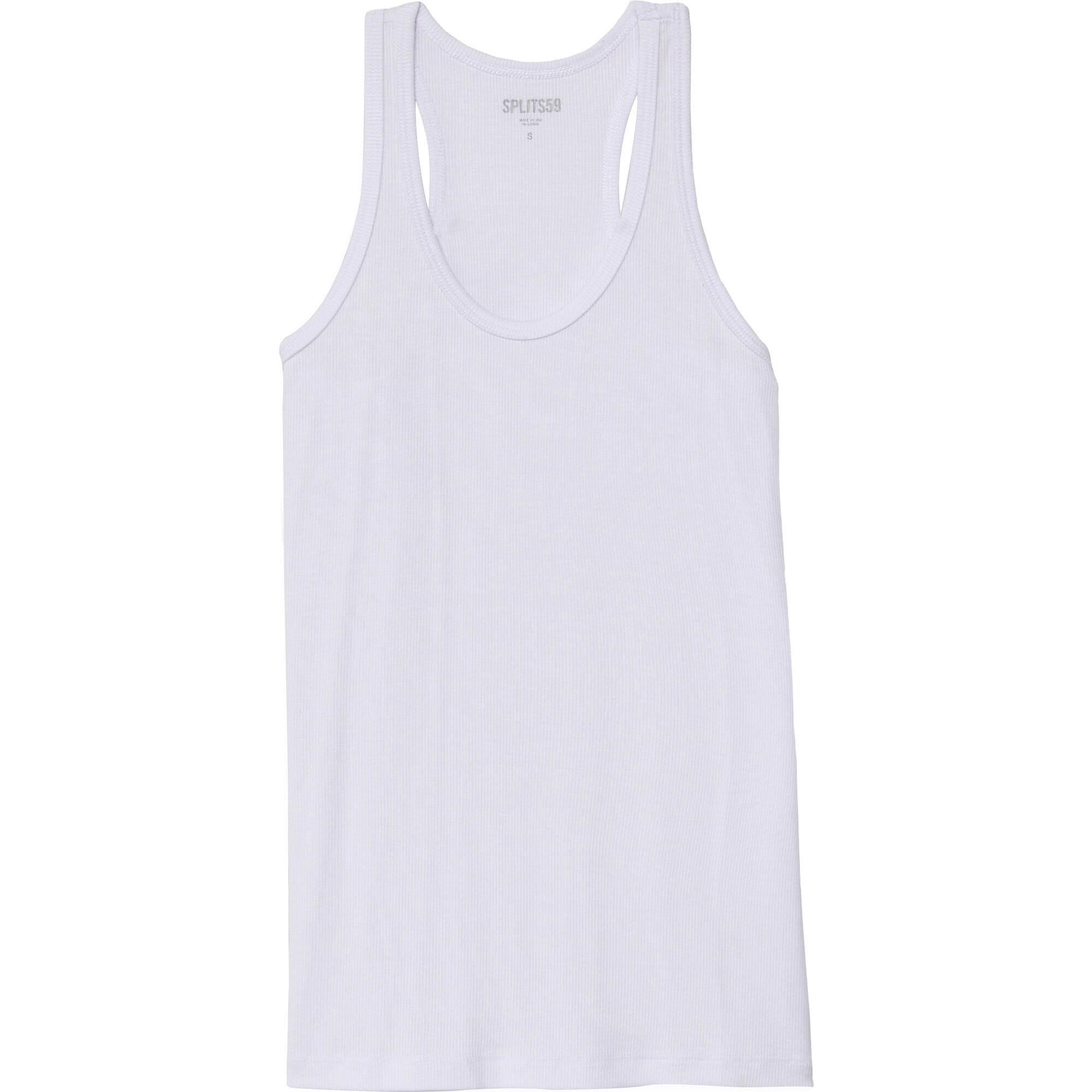 Women's Ashby Rib Tank, White - Shirts - 1