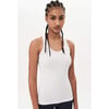 Women's Ashby Rib Tank, White - Shirts - 2