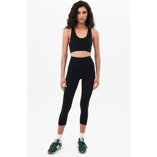Women's Airweight High Waist Crop Legging, Black - Leggings - 4