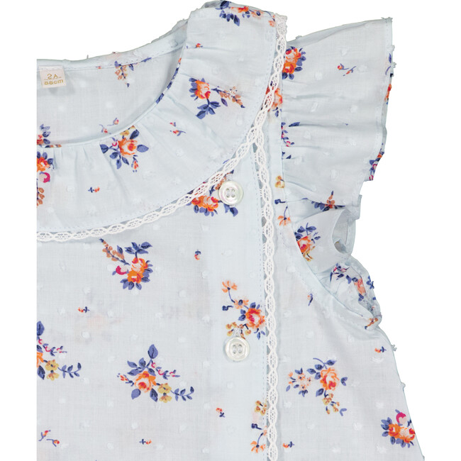 Suzette Blouse, Blue Flowers - Blouses - 3