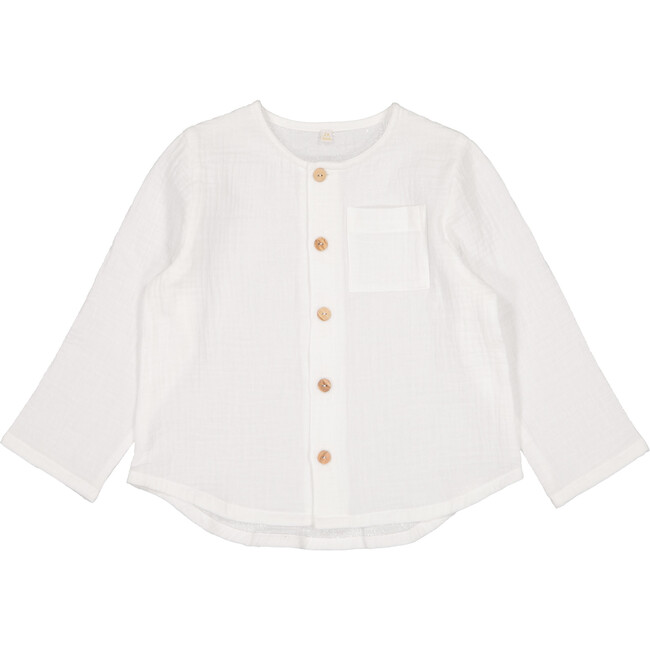 Gaston Long Sleeve Shirt, Milk