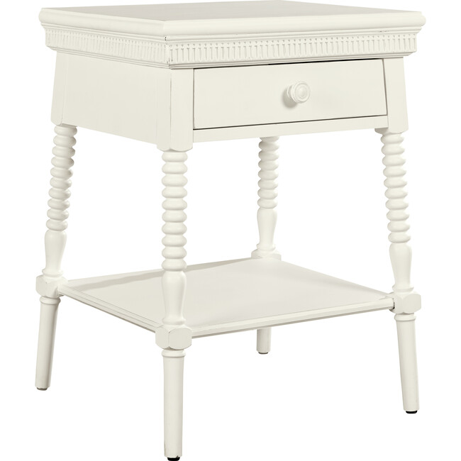 Smiling Hill Bedside Table, Marshmallow White - Nightstands - 2