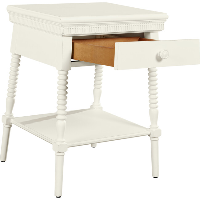 Smiling Hill Bedside Table, Marshmallow White - Nightstands - 3