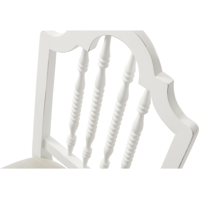 Smiling Hill Spool Desk Chair, Marshmallow White - Desk Chairs - 4
