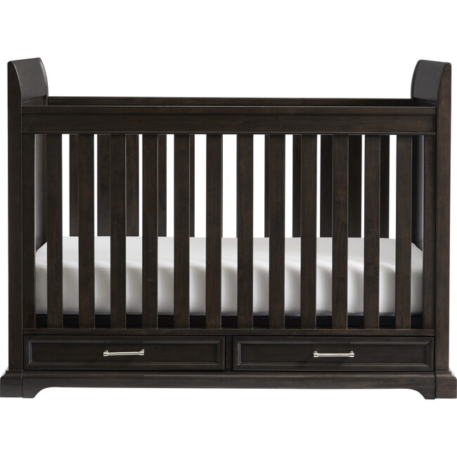 Chelsea Square Stationary Crib, Raisin - Cribs - 1