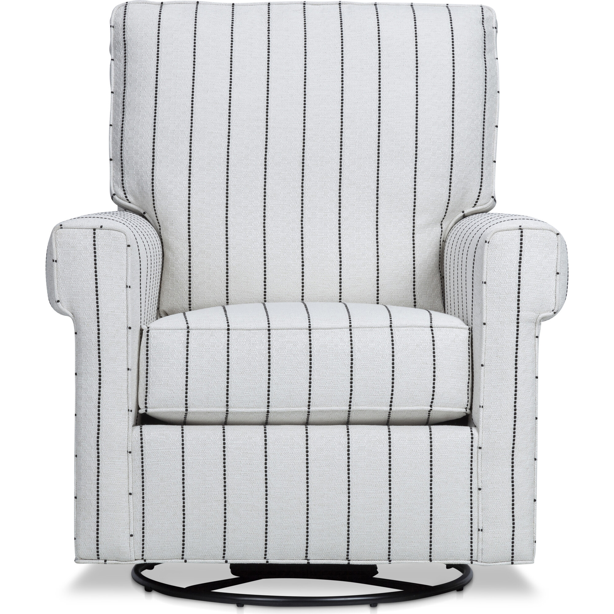 Grace Rocker Glider, White Stripe - Nursery Chairs - 1