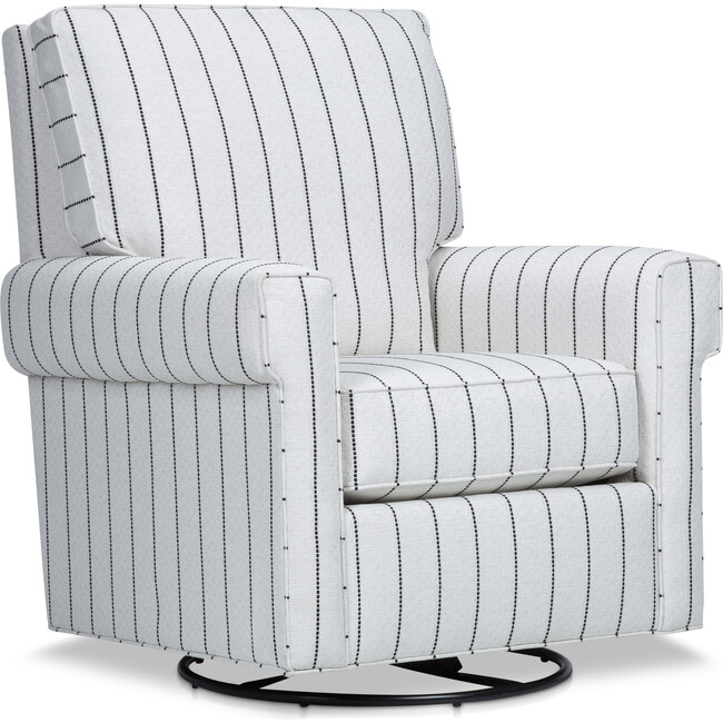 Grace Rocker Glider, White Stripe - Nursery Chairs - 2